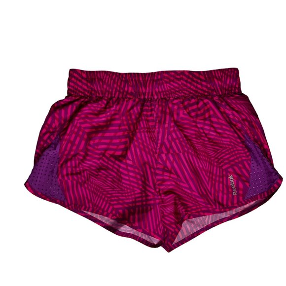 Reebok Womens Running Athletic Shorts Pink Purple Gym Fitness Size Small - Picture 1 of 7